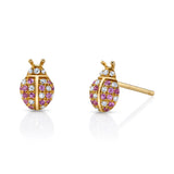 Sapphire Diamond Ladybug Stud Stud Earrings Roseark Deux Pair