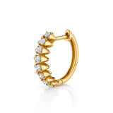Diamond Line Spike Huggie, Channel Huggie Earrings Roseark Deux Single
