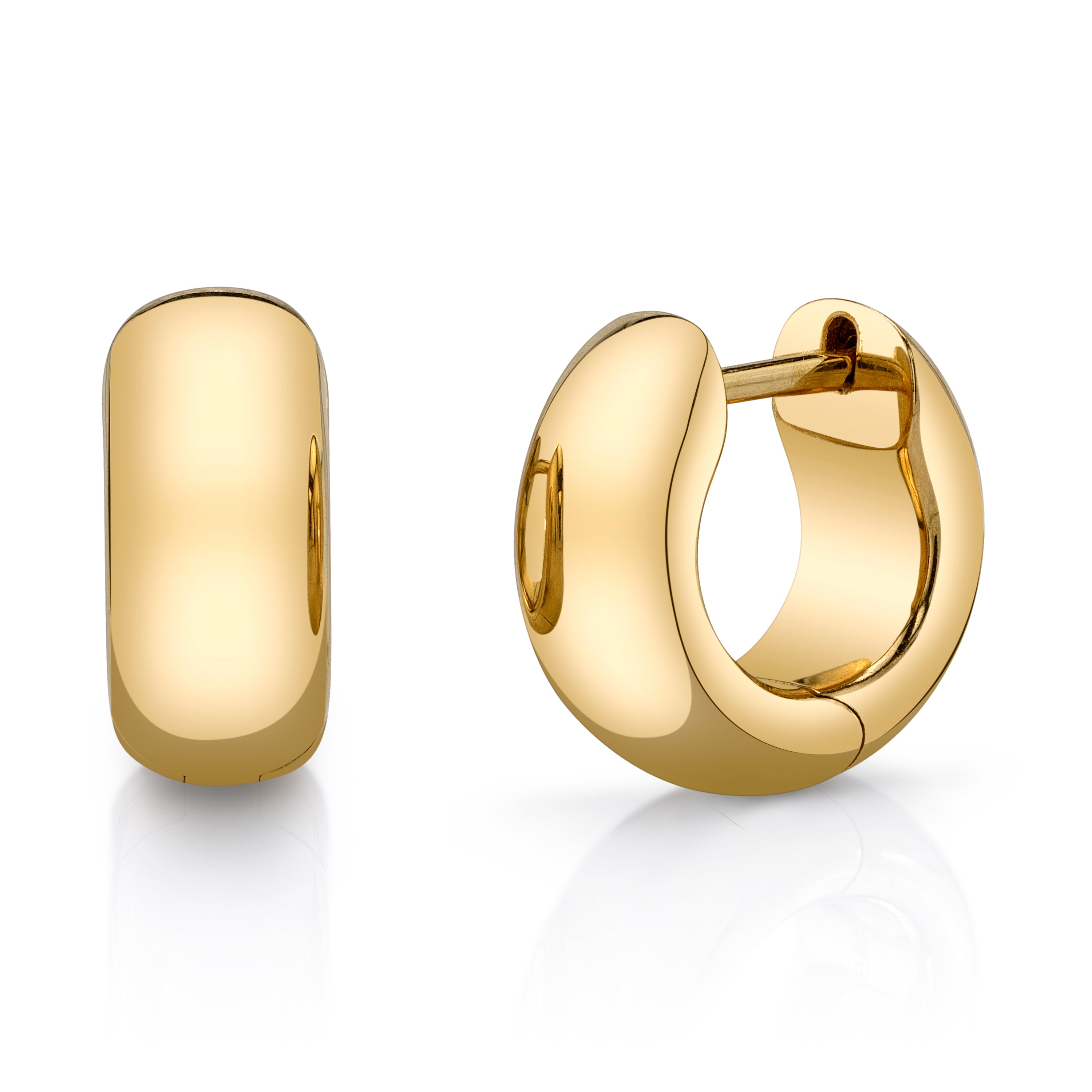 Mini Gold Huggie Huggie Earrings Roseark Deux Pair