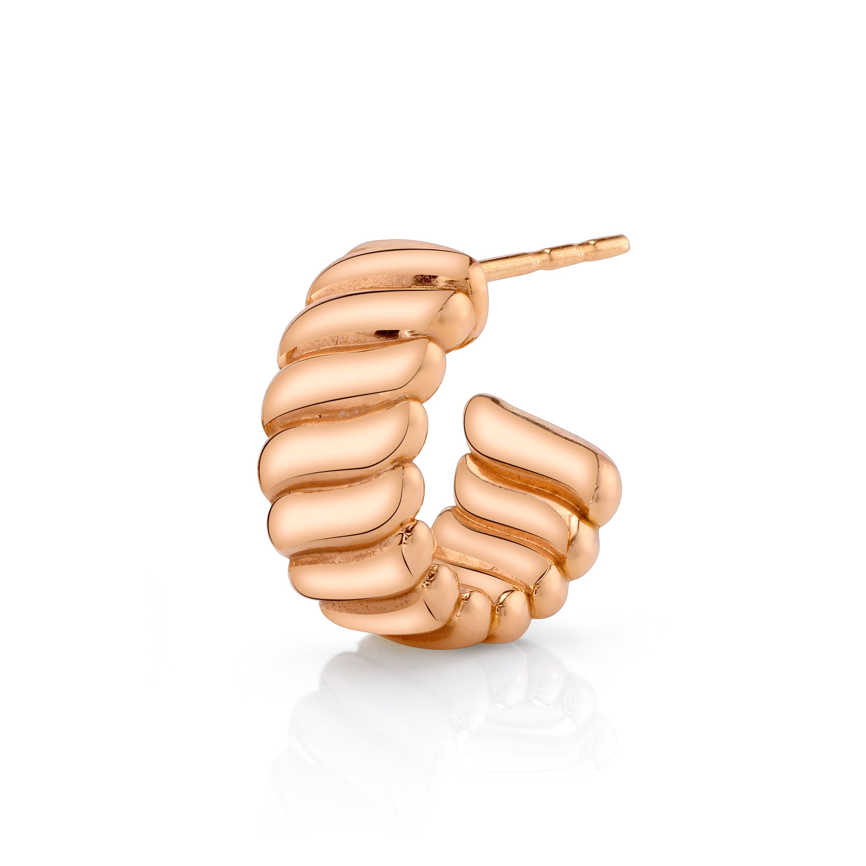 Wave Hoop Hoop Earrings Roseark Deux Single
