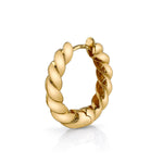 Twist Huggie Huggie Earrings Roseark Deux Single Thin