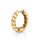 Twist Huggie Huggie Earrings Roseark Deux Single Thin
