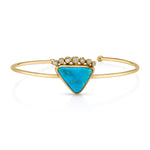 OOAK Turquoise and Diamond Cuff Bangle Jill Hoffmeister