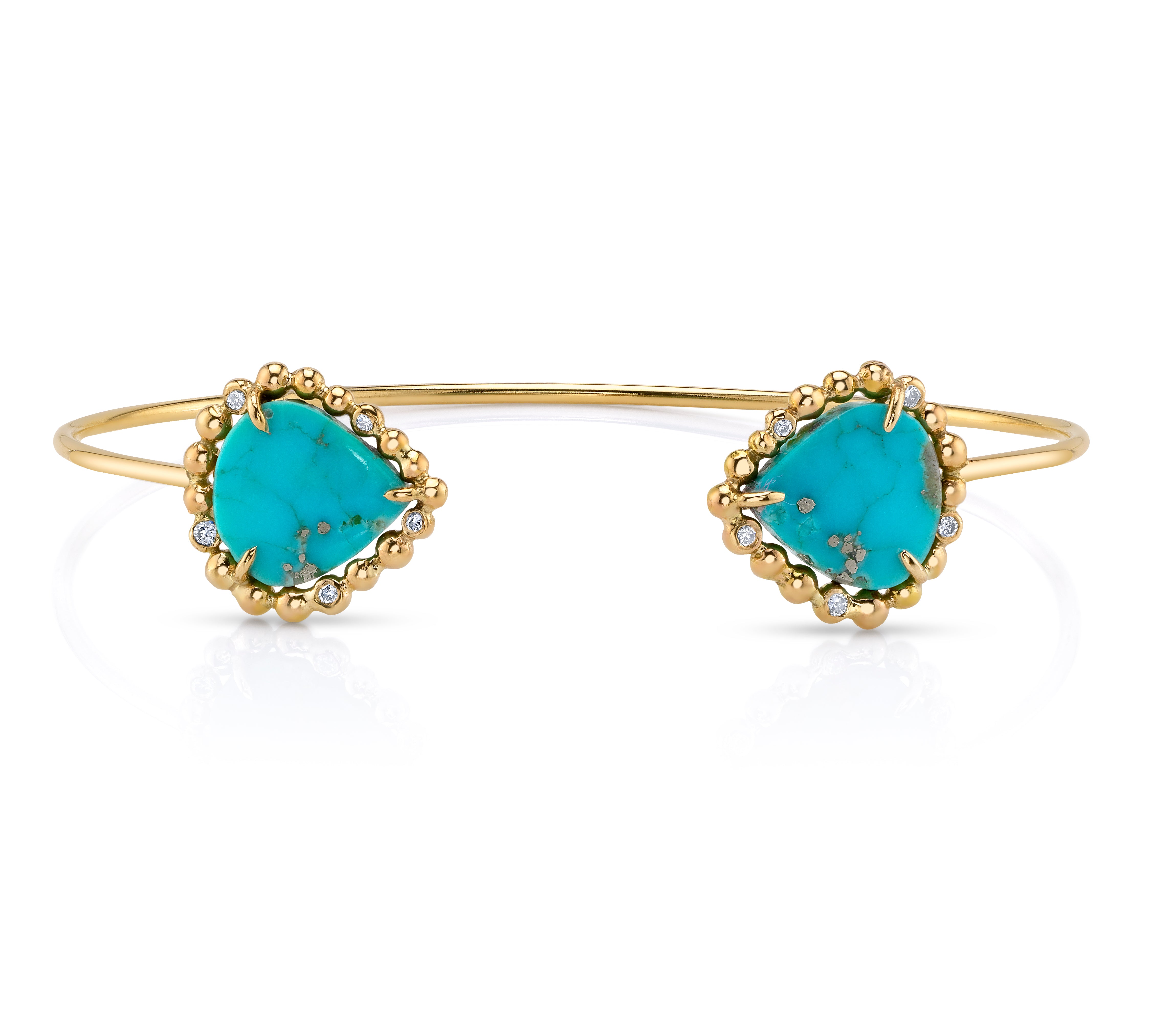 OOAK Turquoise Pear Cuff Cuff Bracelet Jill Hoffmeister