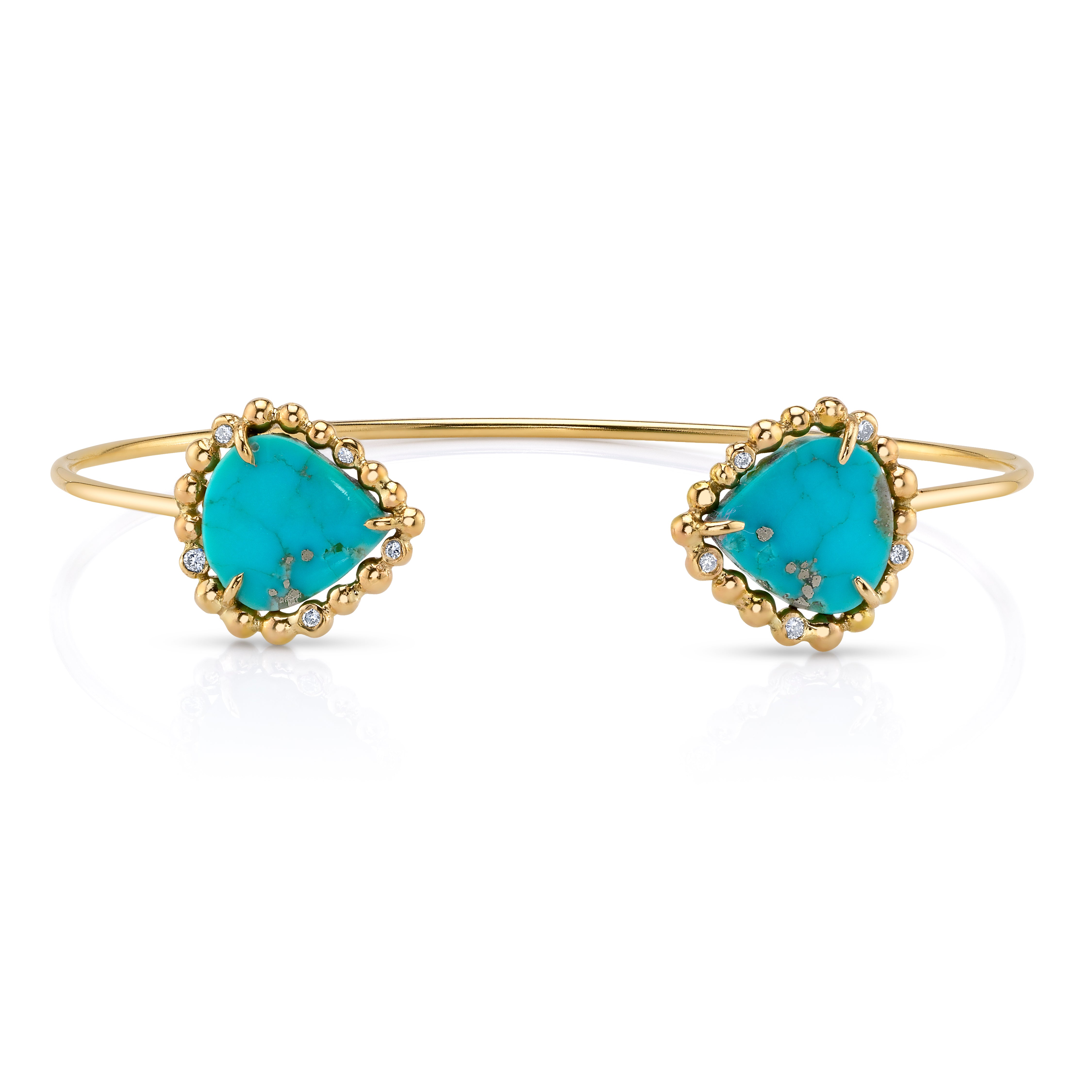 OOAK Turquoise Pear Cuff Cuff Bracelet Jill Hoffmeister