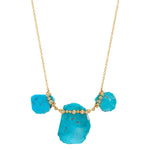OOAK Turquoise Slab and Diamond Necklace Necklace Jill Hoffmeister