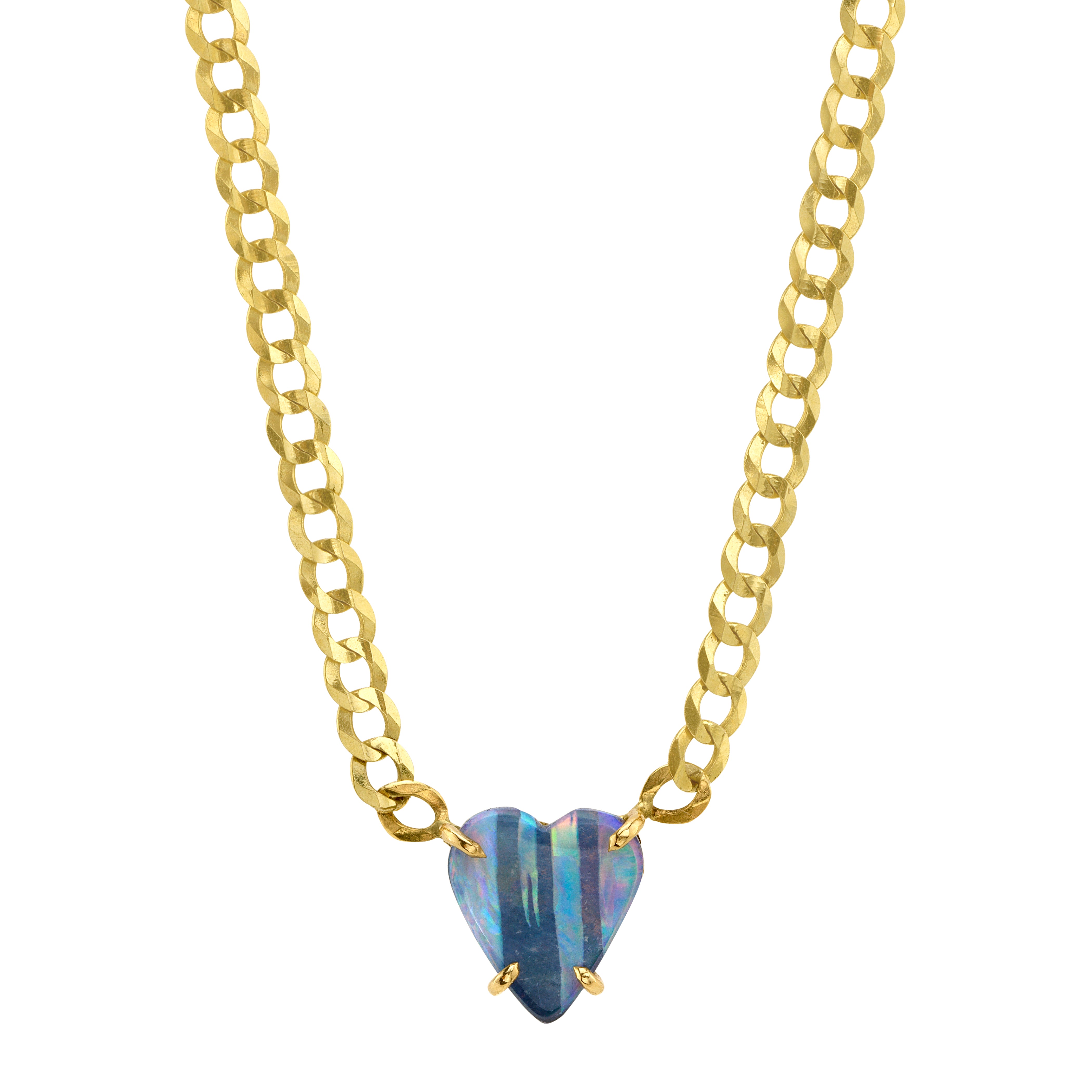 OOAK Heart Boulder Opal Necklace Pendant Necklace Jill Hoffmeister