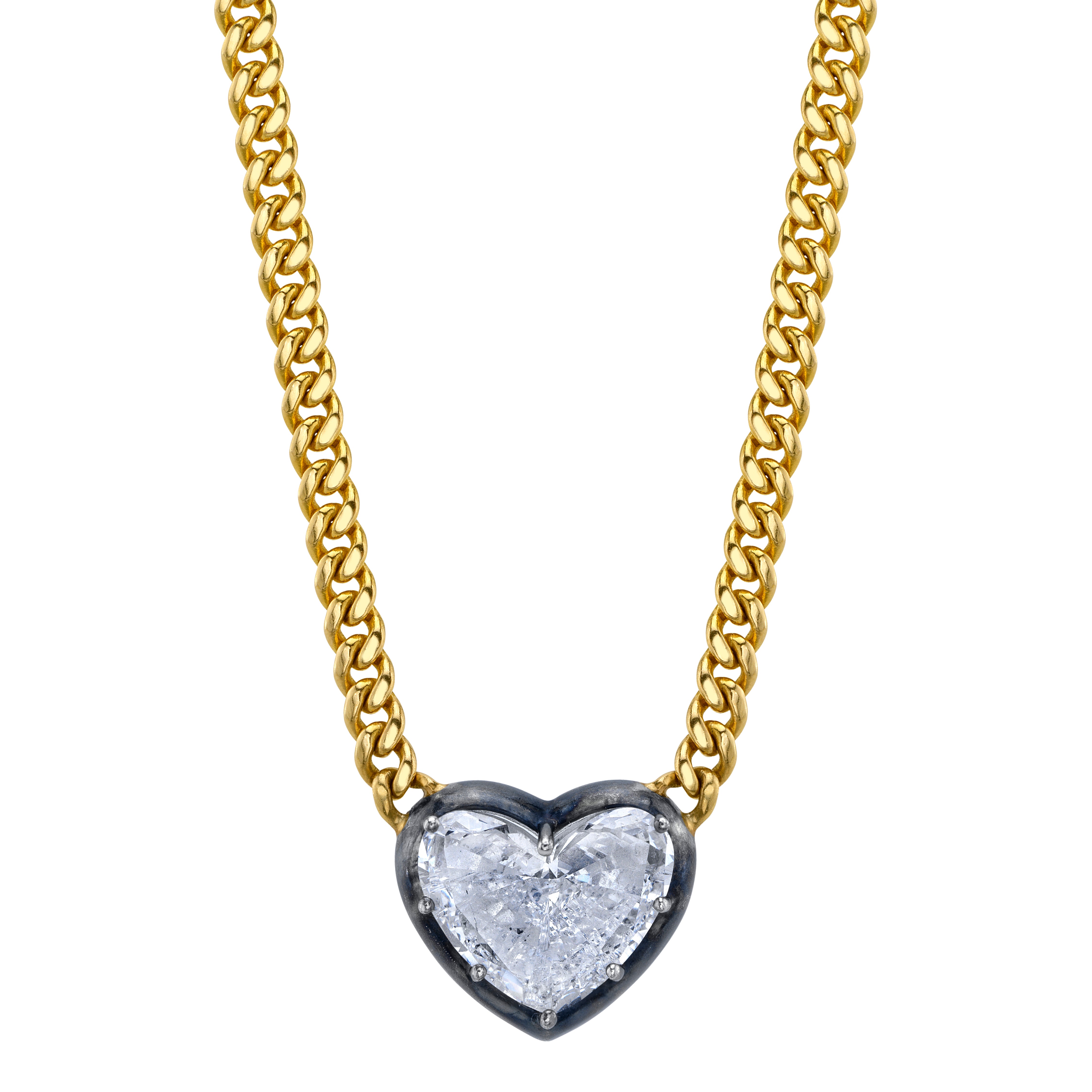 Diamond Heart Necklace Pendant Roseark Jewelry   