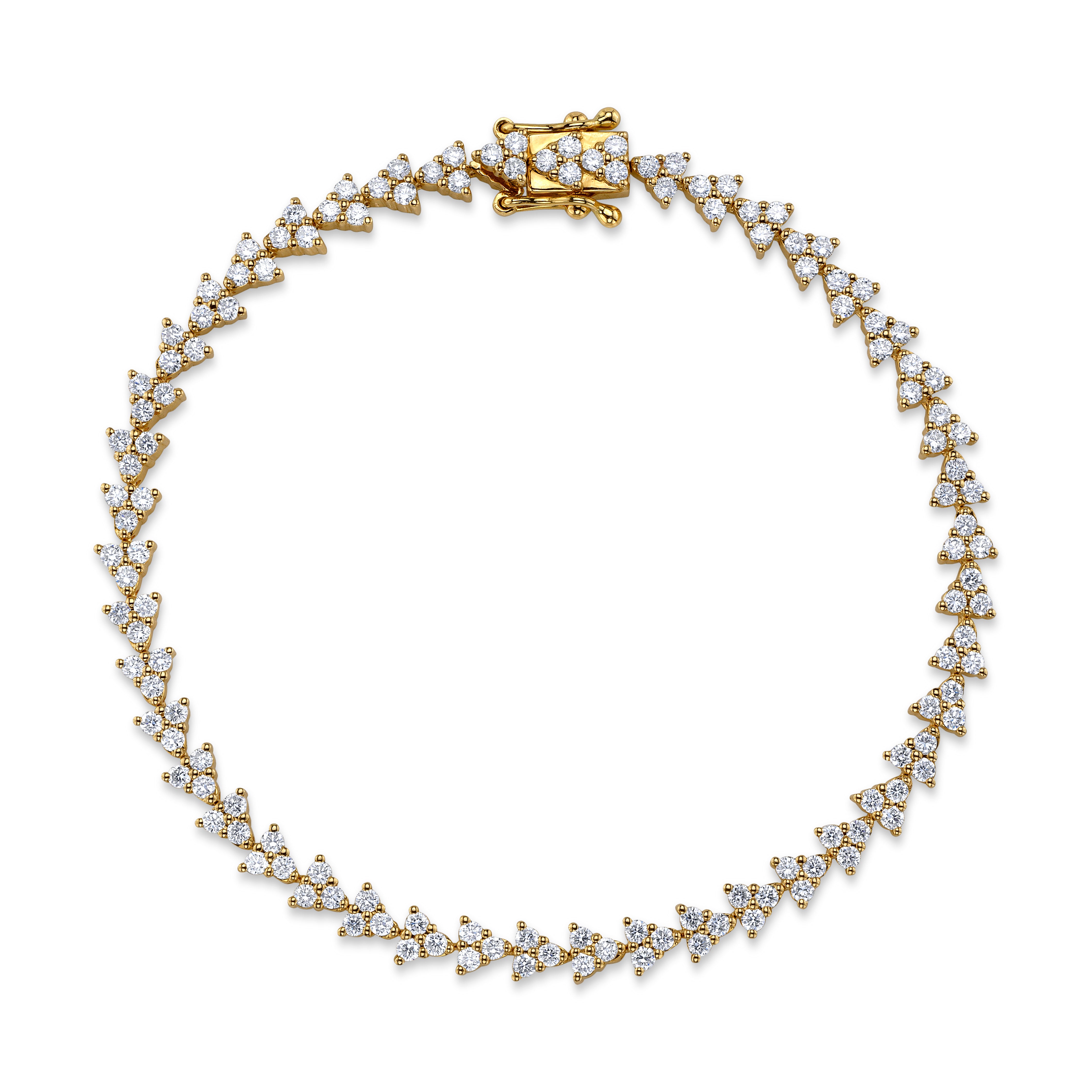 Trio Cluster Tennis Bracelet Tennis Bracelet Roseark Deux
