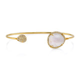 Moonstone and Diamond Vintage Cuff Cuff Bracelet Roseark Vintage