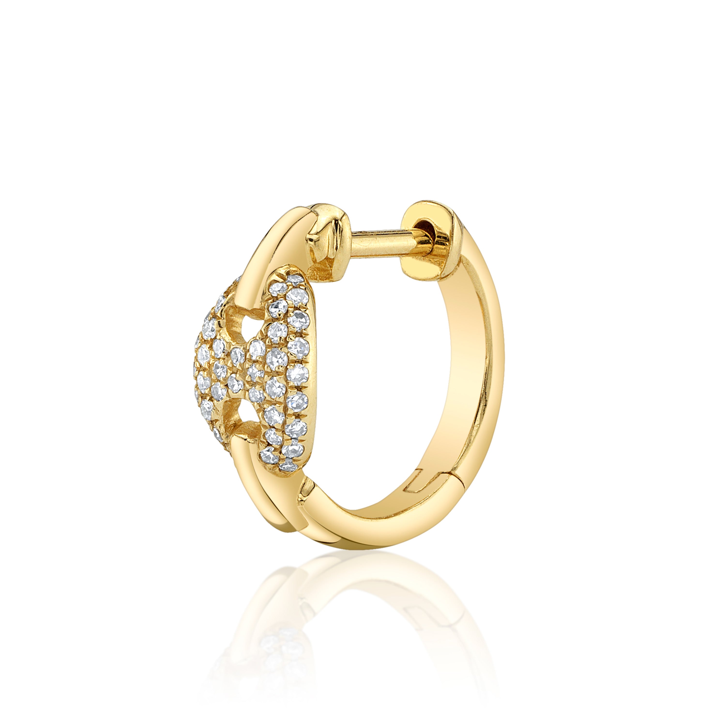 Bottle-cap Diamond Huggie Huggie Earrings Roseark Deux Single