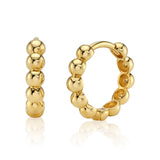 Dotted Huggie Hoop Huggie Earrings Roseark Deux Pair