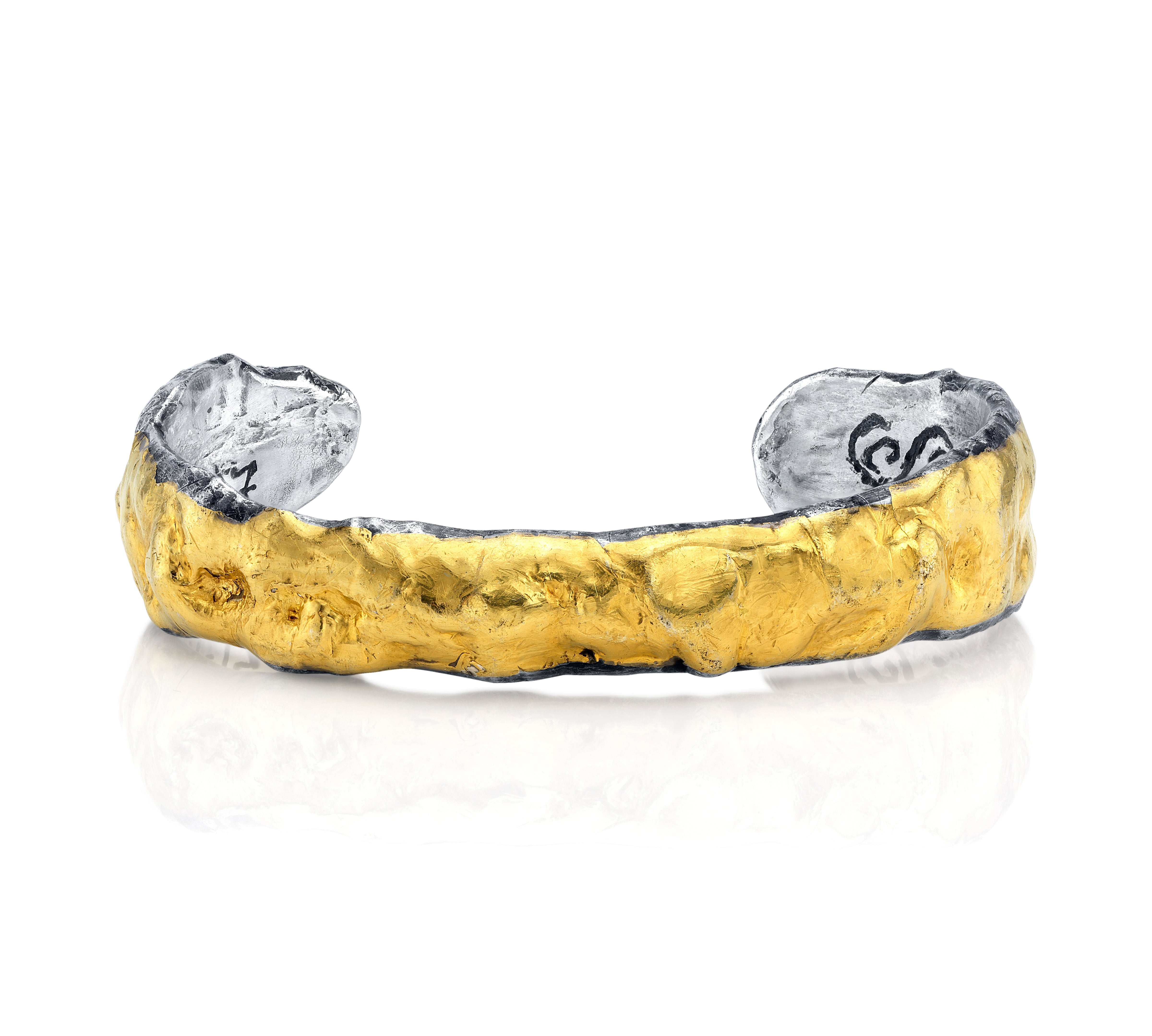 Hammered Bangle, No. 17 Statement Bracelet Stones of Character