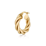 Twist Hoop, Small Hoop Earrings Roseark Deux Single