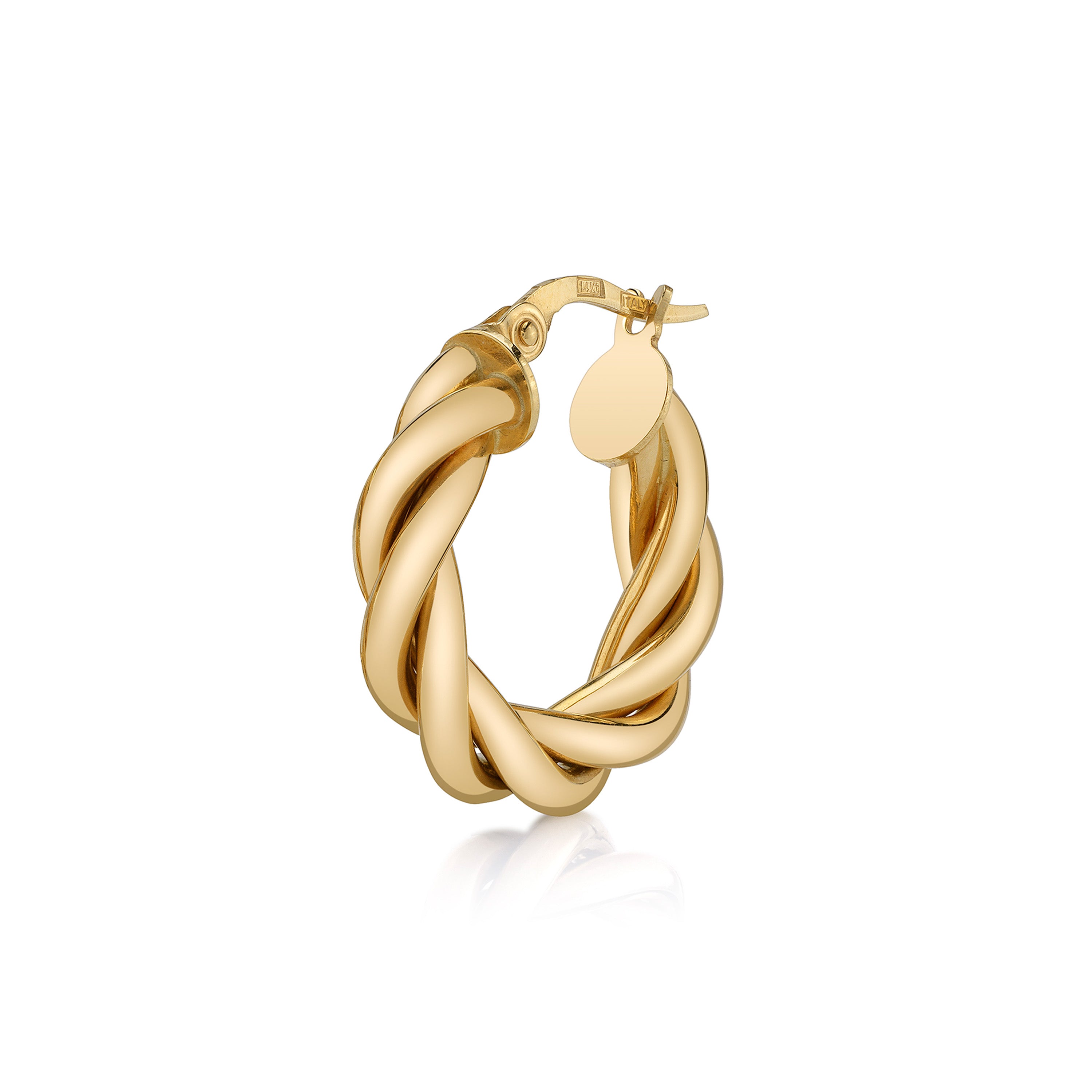 Twist Hoop, Small Hoop Earrings Roseark Deux Single