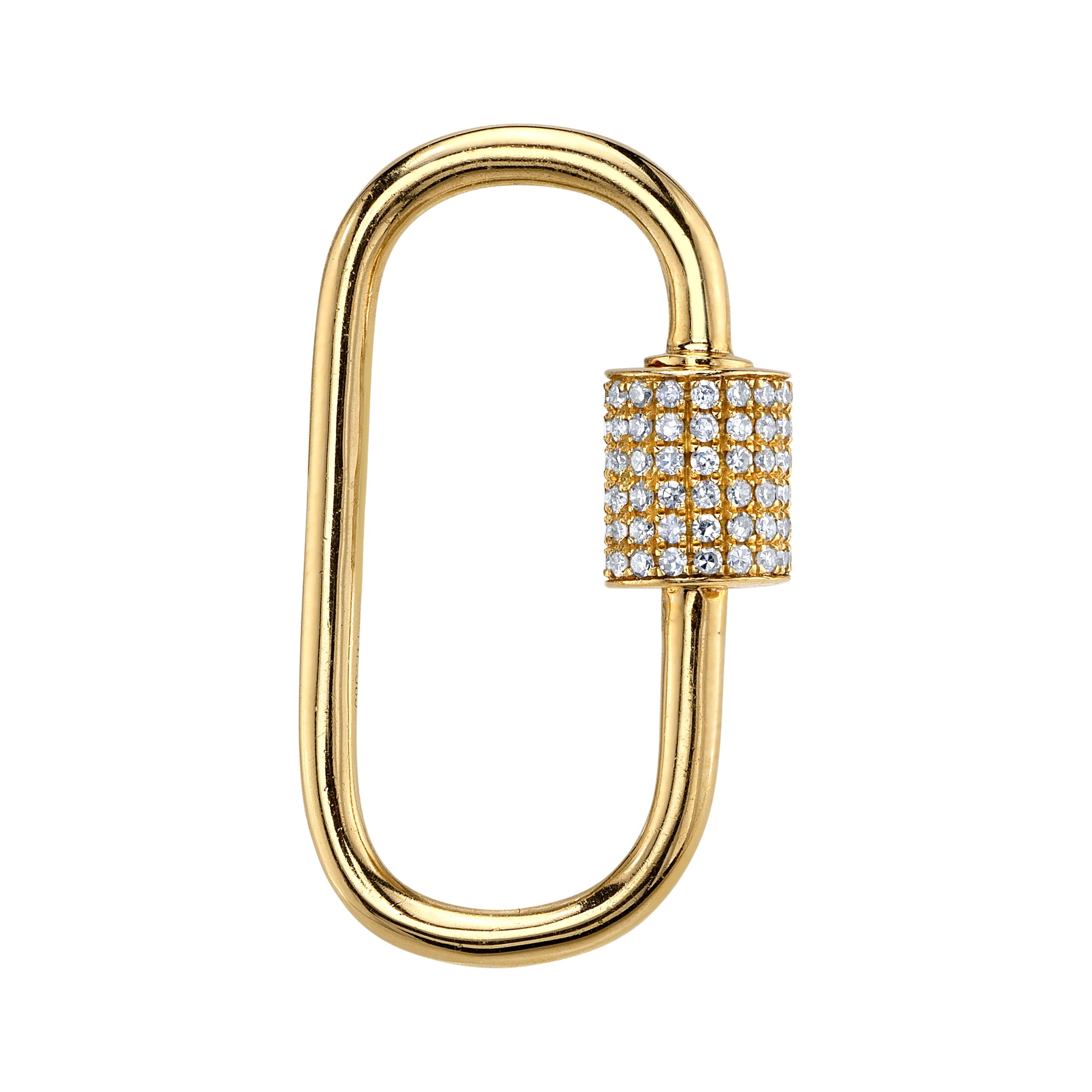 Thin Diamond Carabiner Lock Charms Roseark Deux Large