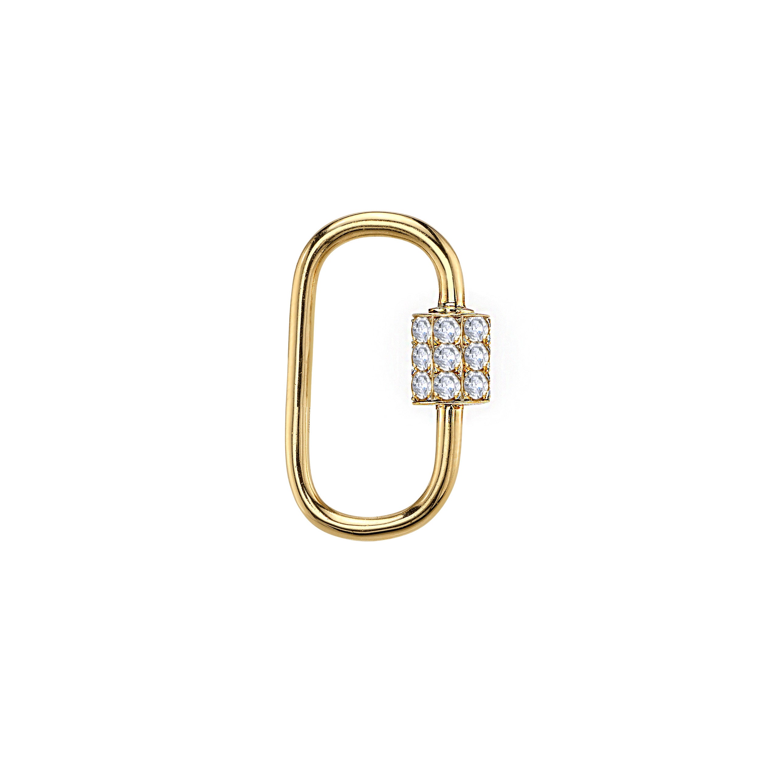 Thin Diamond Carabiner Lock Charms Roseark Deux Mini