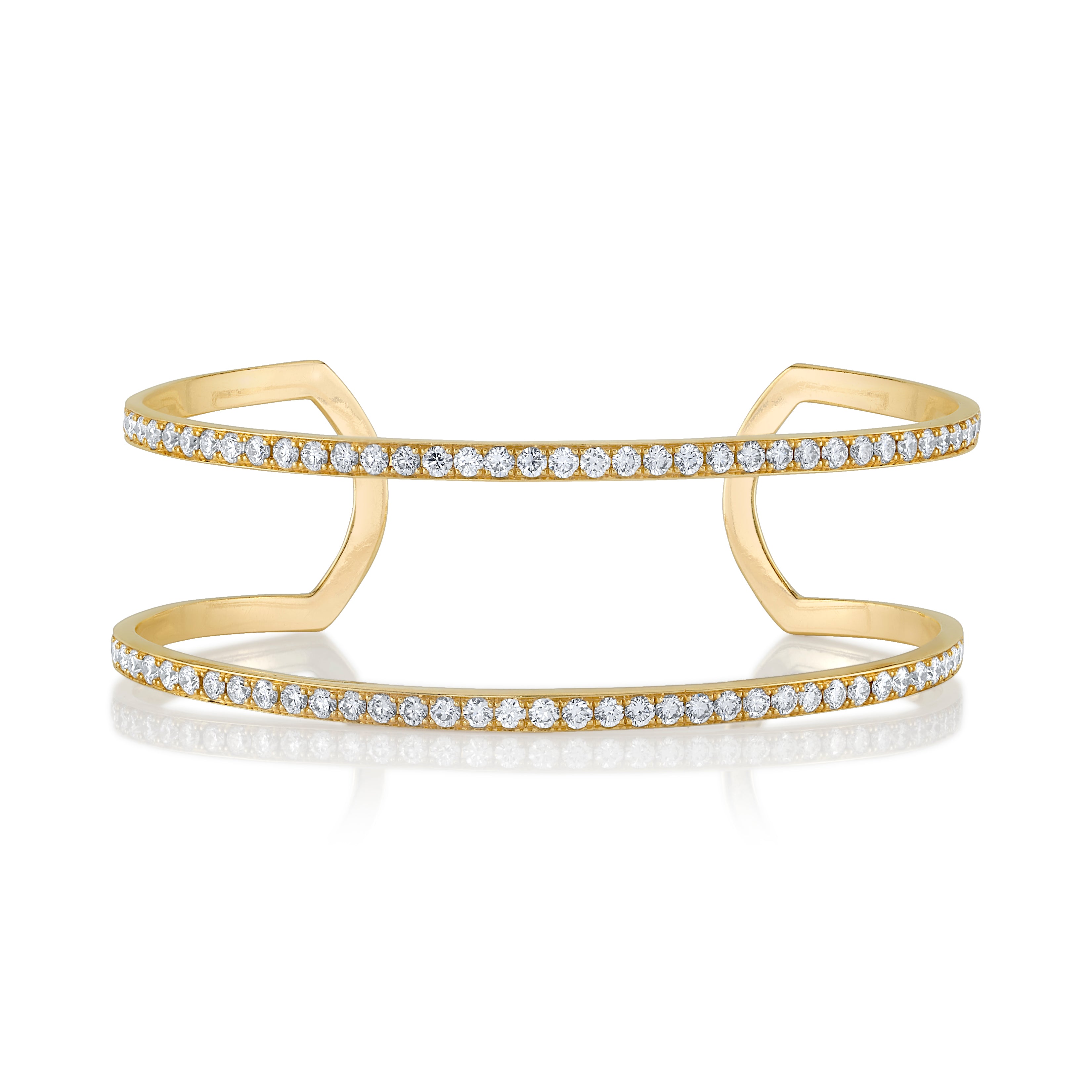 Diamond Positive Cuff Cuff Bracelet Jagga Jewelry