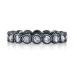 Diamond Dot Ring Stack Ring Jagga Jewelry Black