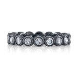 Diamond Dot Ring Stack Ring Jagga Jewelry Black