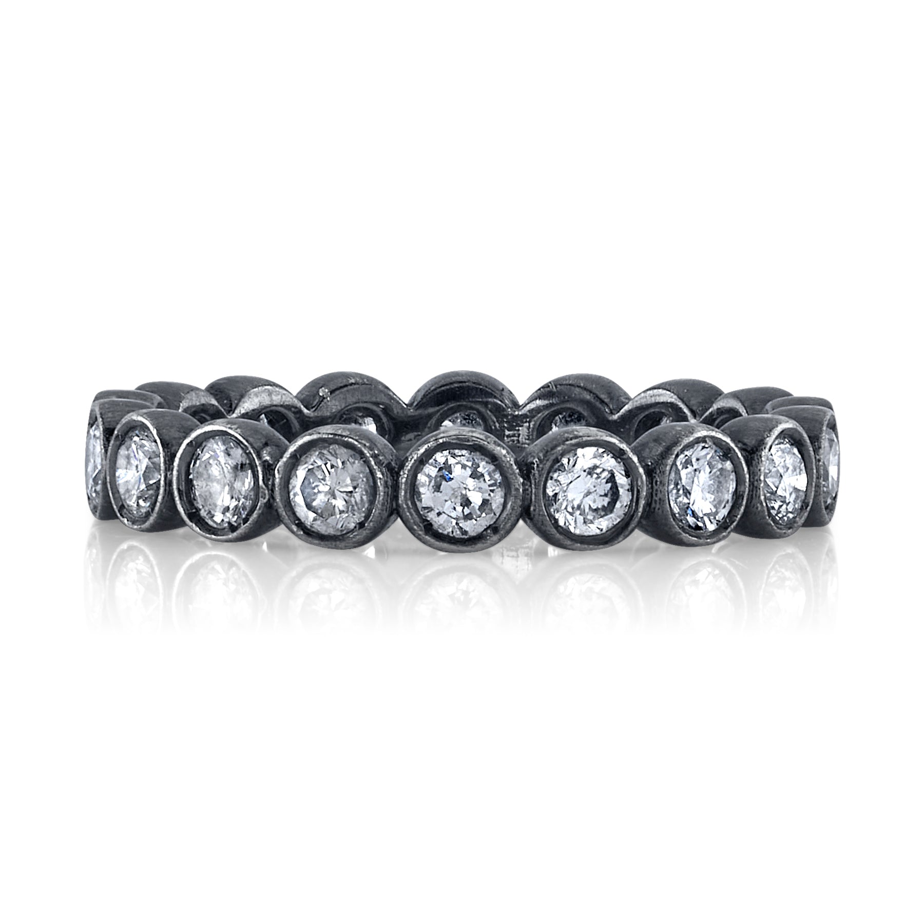 Diamond Dot Ring Stack Ring Jagga Jewelry Black