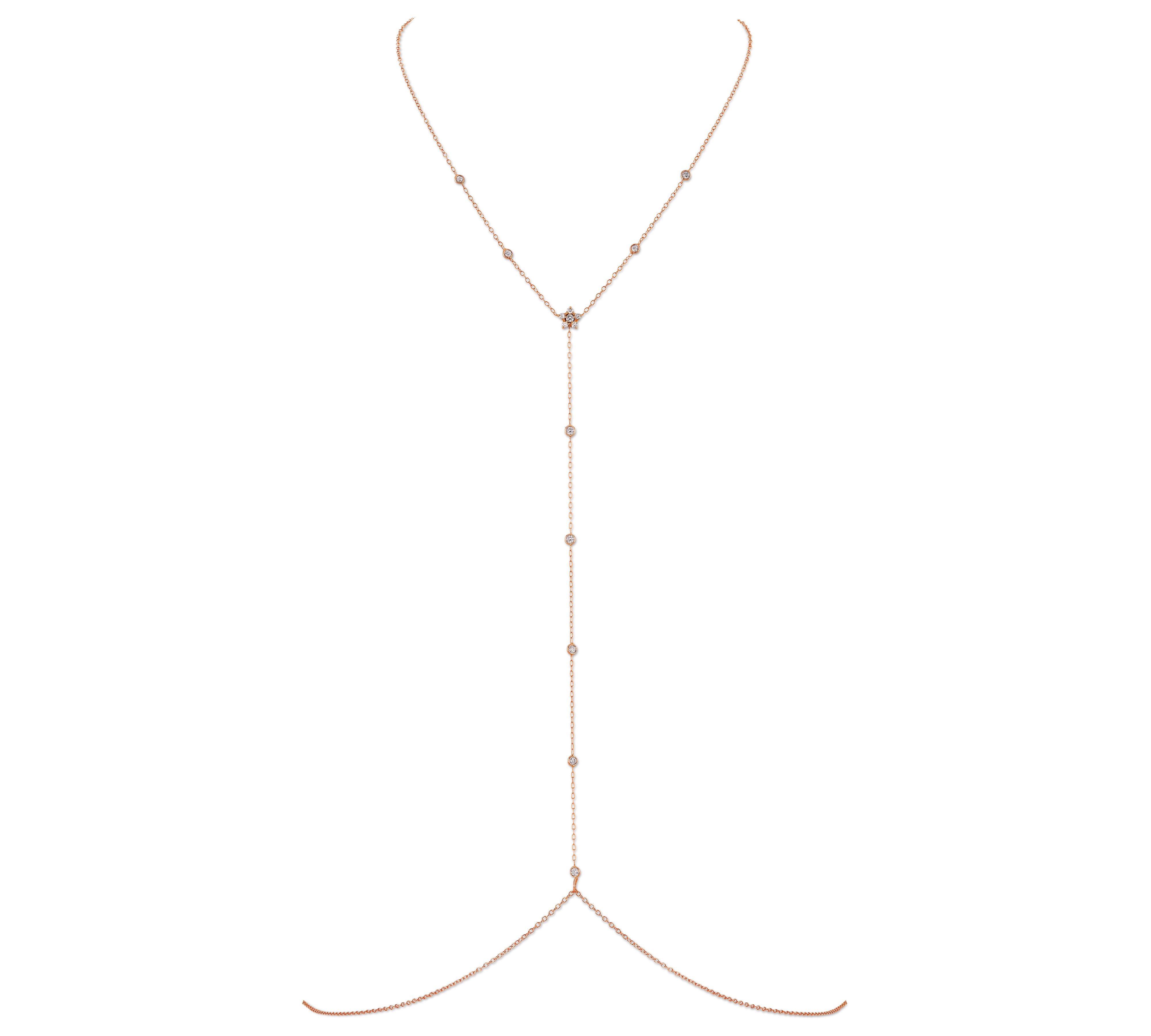 Flower Body Chain with Diamonds Body Chain Jagga Jewelry