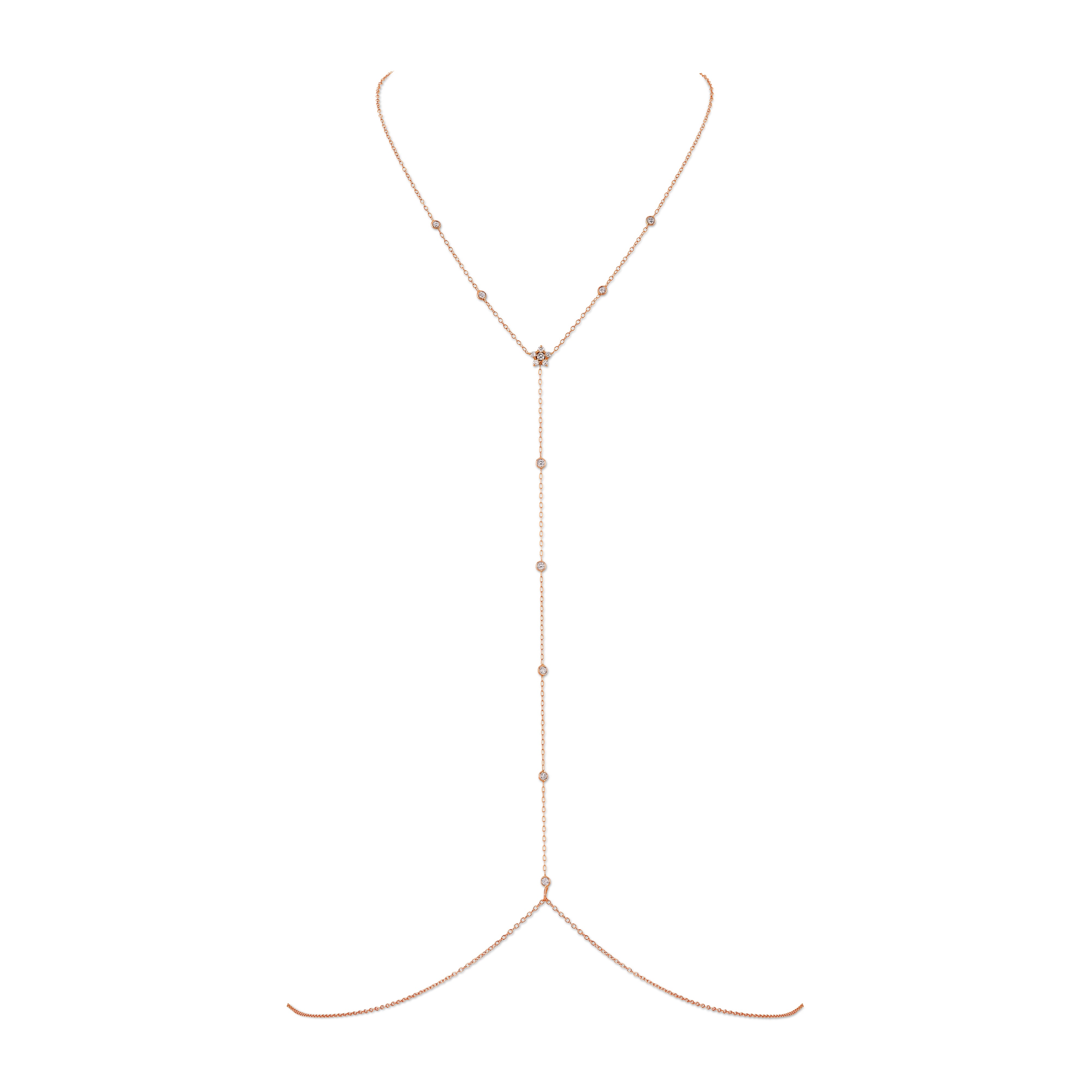 Flower Body Chain with Diamonds Body Chain Jagga Jewelry