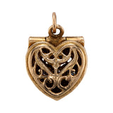 Vintage Heart Ring Box Charm Charm Roseark Vintage