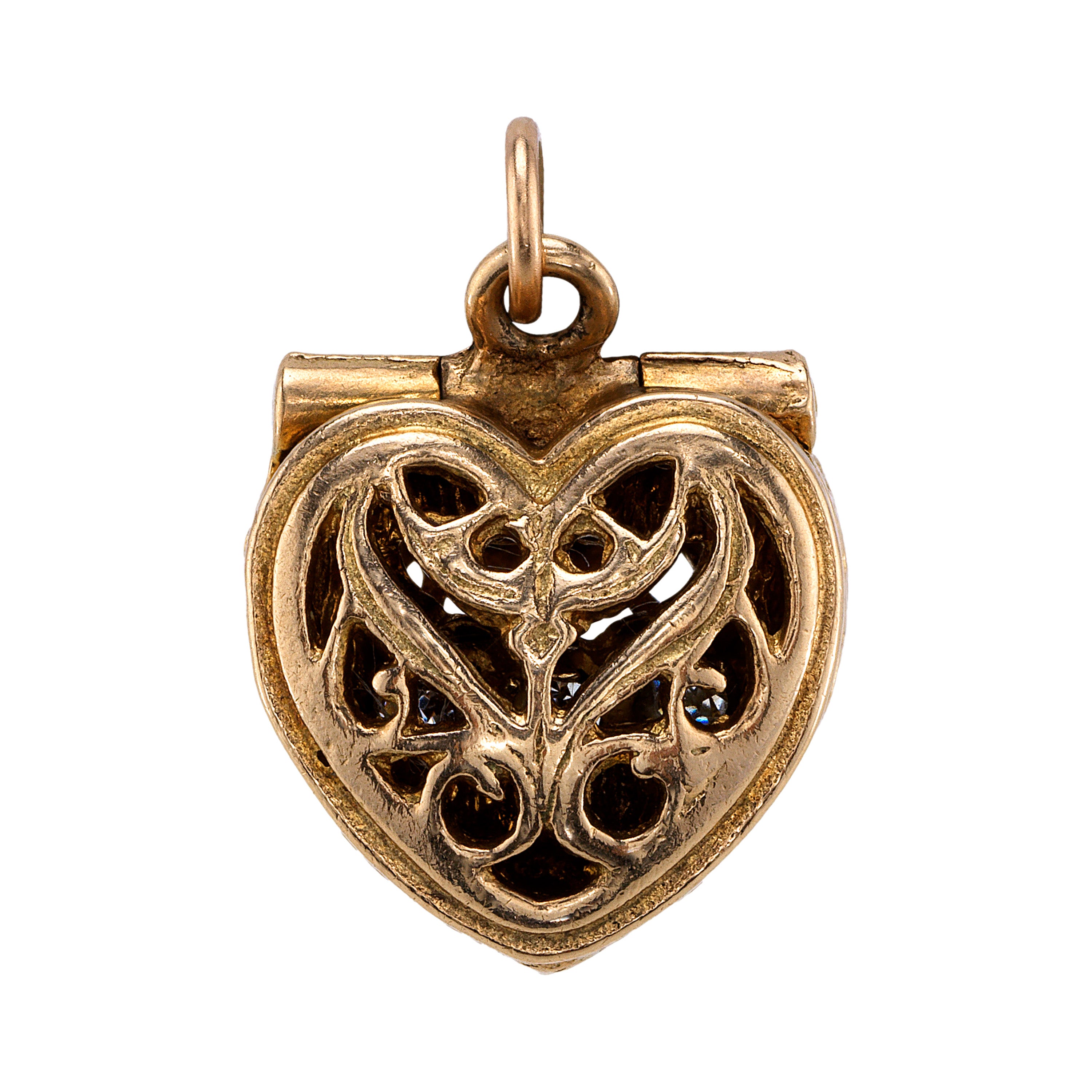 Vintage Heart Ring Box Charm Charm Roseark Vintage