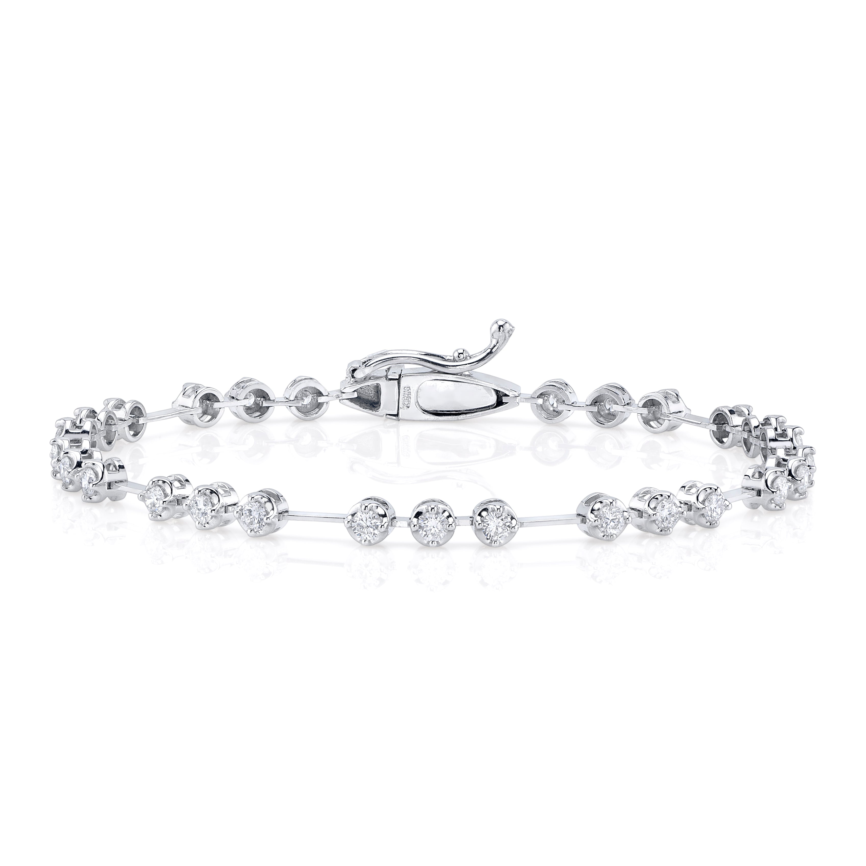 Diamond-by-Three Bracelet Tennis Bracelet Roseark Deux