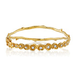 The Dozen Roses Cuff Bangle Roseark Solid Gold  