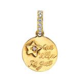 Vintage Mini Charm with Star and Diamond Bail