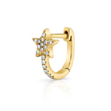 Pave Diamond Star Huggie