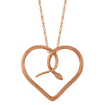 For the Love of Snakes Pendant Necklace Pendant Necklace Perez Bitan Rose gold