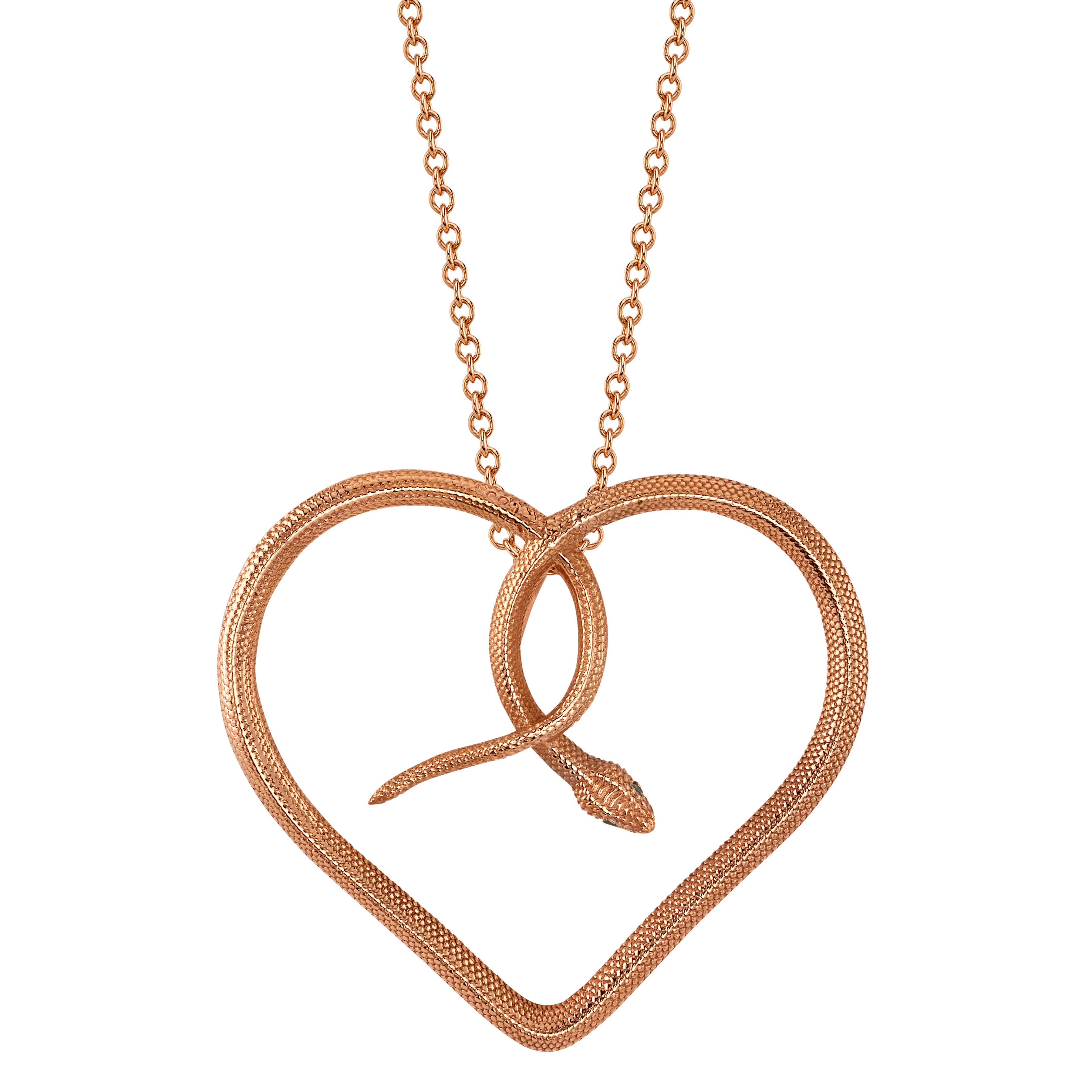 For the Love of Snakes Pendant Necklace Pendant Necklace Perez Bitan Rose gold