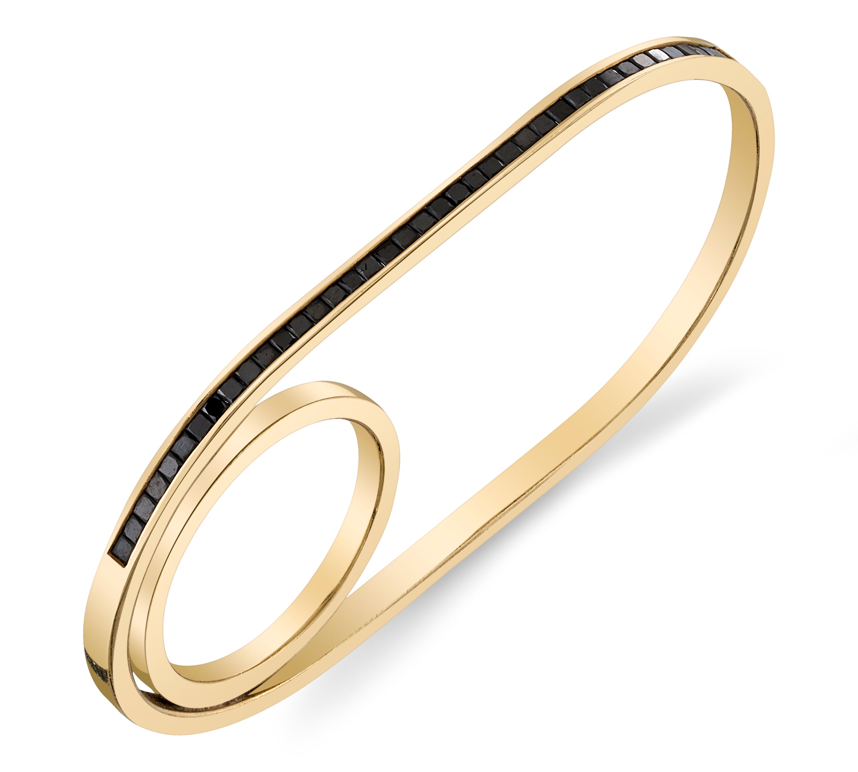 Diamond Double-Finger Ring Two Finger Ring Perez Bitan Black Diamond