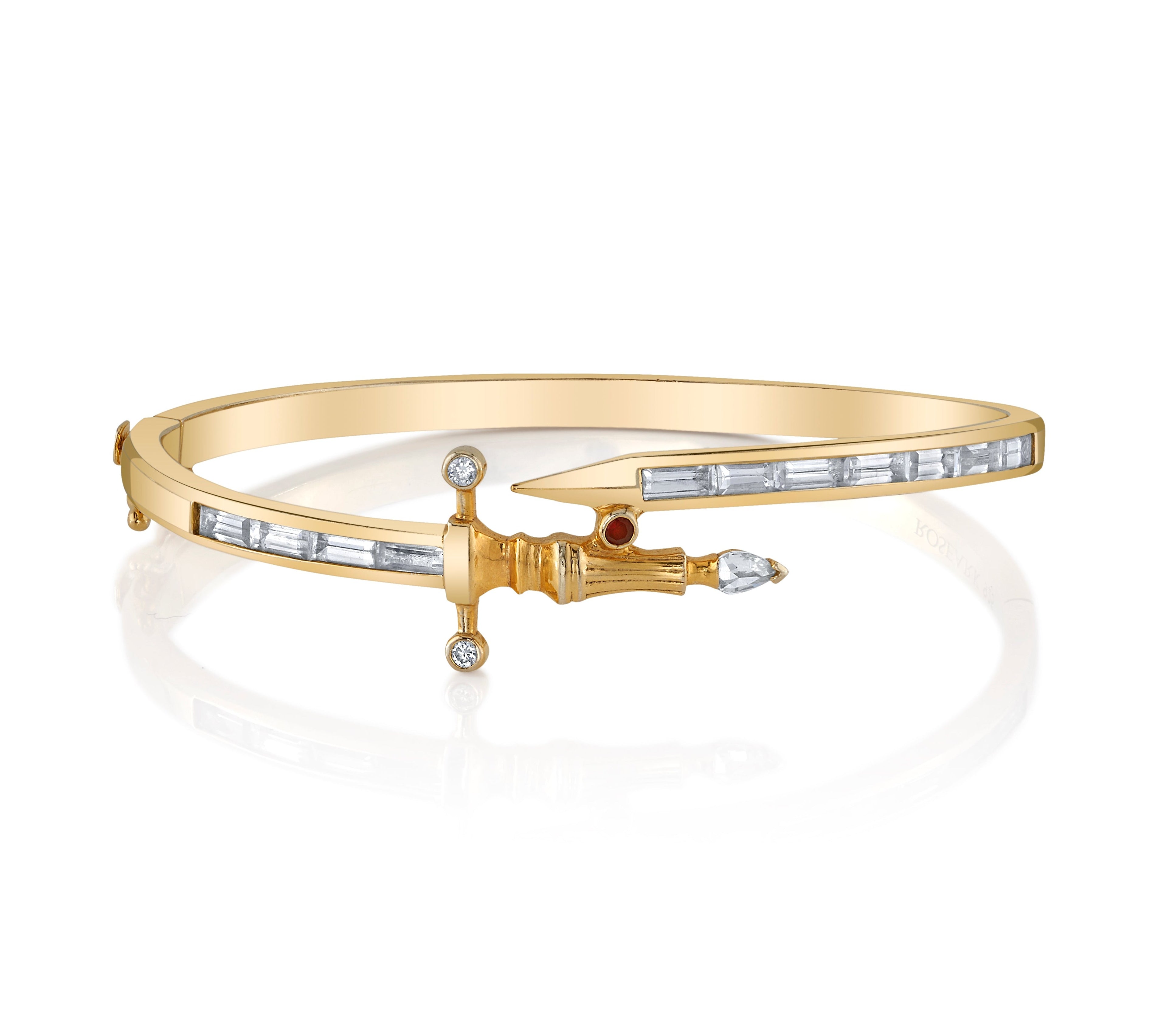 The Diamond Dagger Cuff Cuff Bracelet Roseark Yellow Gold