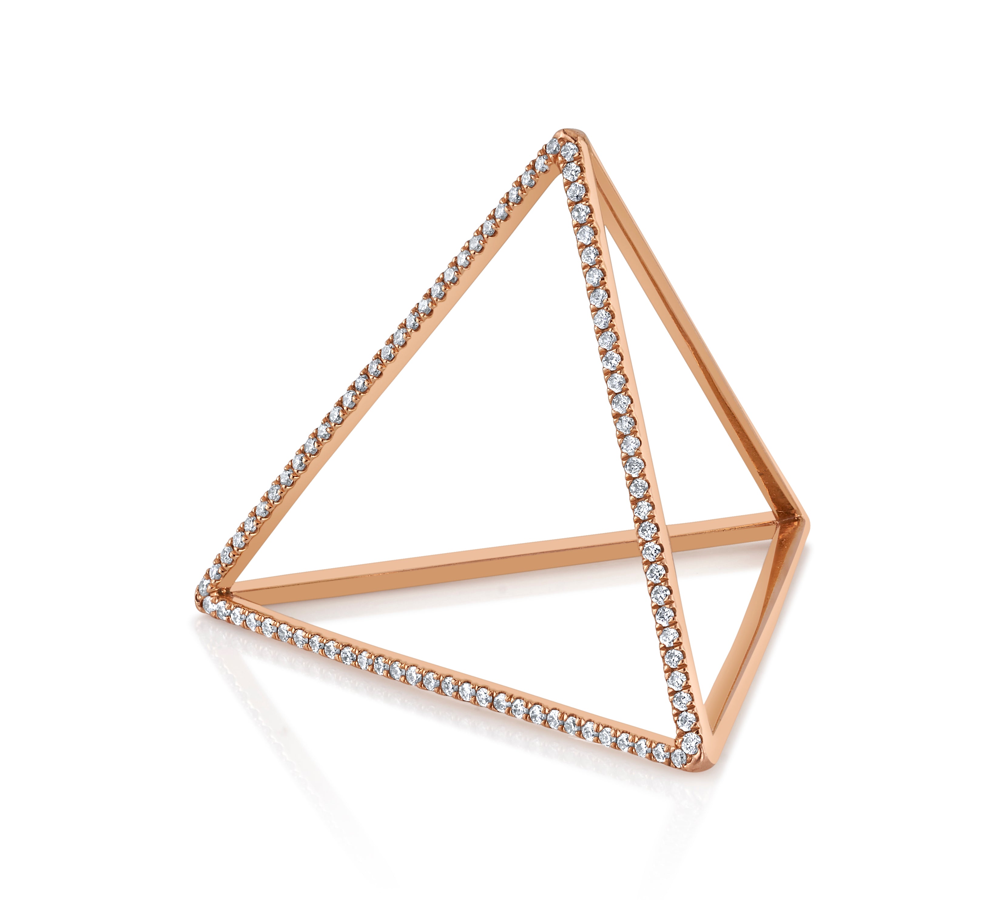 Diamond Pyramid Ring Cocktail Perez Bitan   