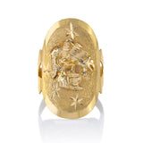 Vintage Pisces Shield Ring Statement Roseark Vintage