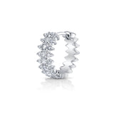 Diamond-Set Spike Huggie Huggie Earrings Roseark Deux White Gold Single