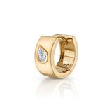 Raindrop Teardrop Diamond Huggie Huggie Earrings Roseark Deux Single