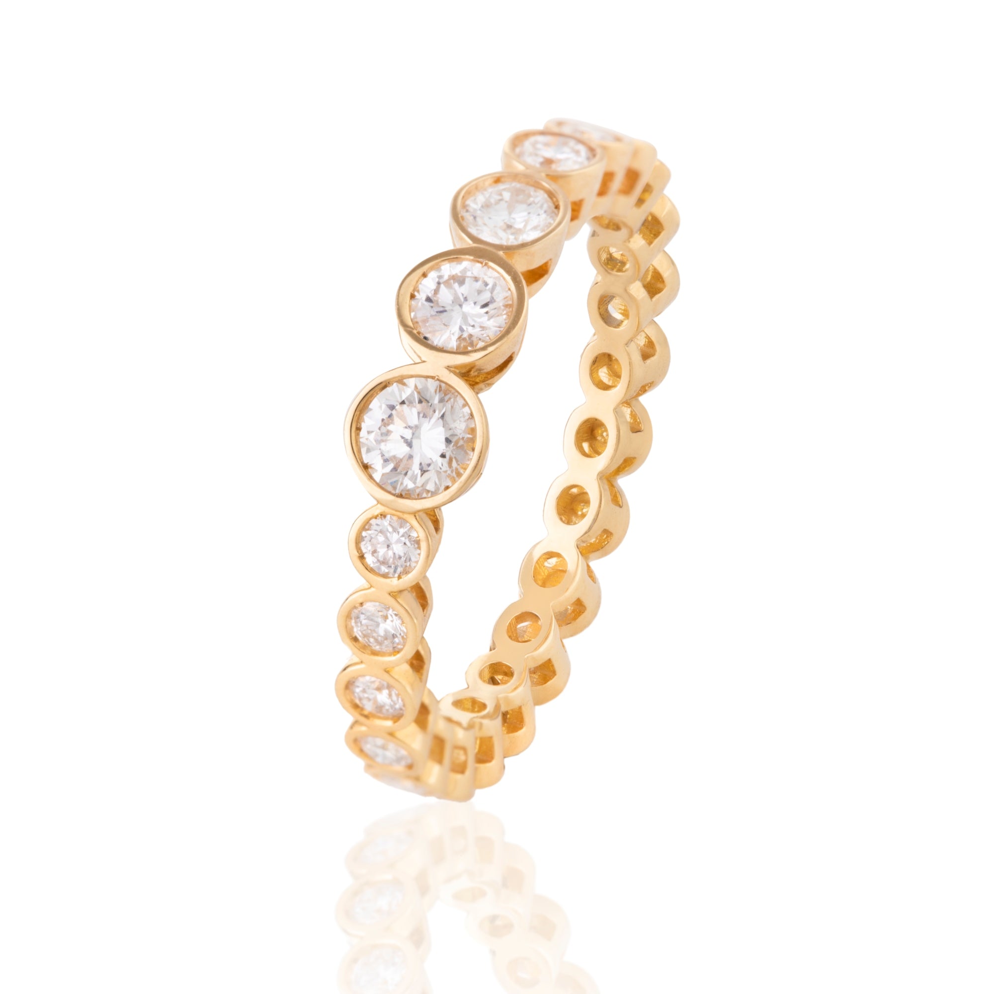 Stones and Diamond Bubble Ring Ring Falamank Diamond