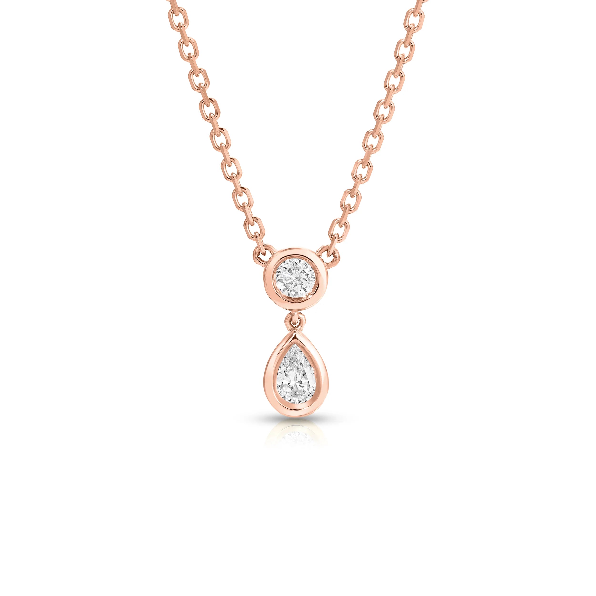 Dazzle Necklace Pendant Carbon and Hyde Rose Gold  