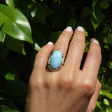 Turquoise Cloud Ring Cocktail Ring Elisabeth Bell Jewelry