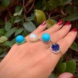 Sleeping Beauty Turquoise and Diamond Classic Twist Ring Ring Carolyn Rodney