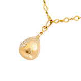 Emerald Teardrop Pendant with Diamonds Charm Carolyn Rodney