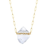 Large Herkimer Diamond Necklace Pendant Necklace Jill Hoffmeister