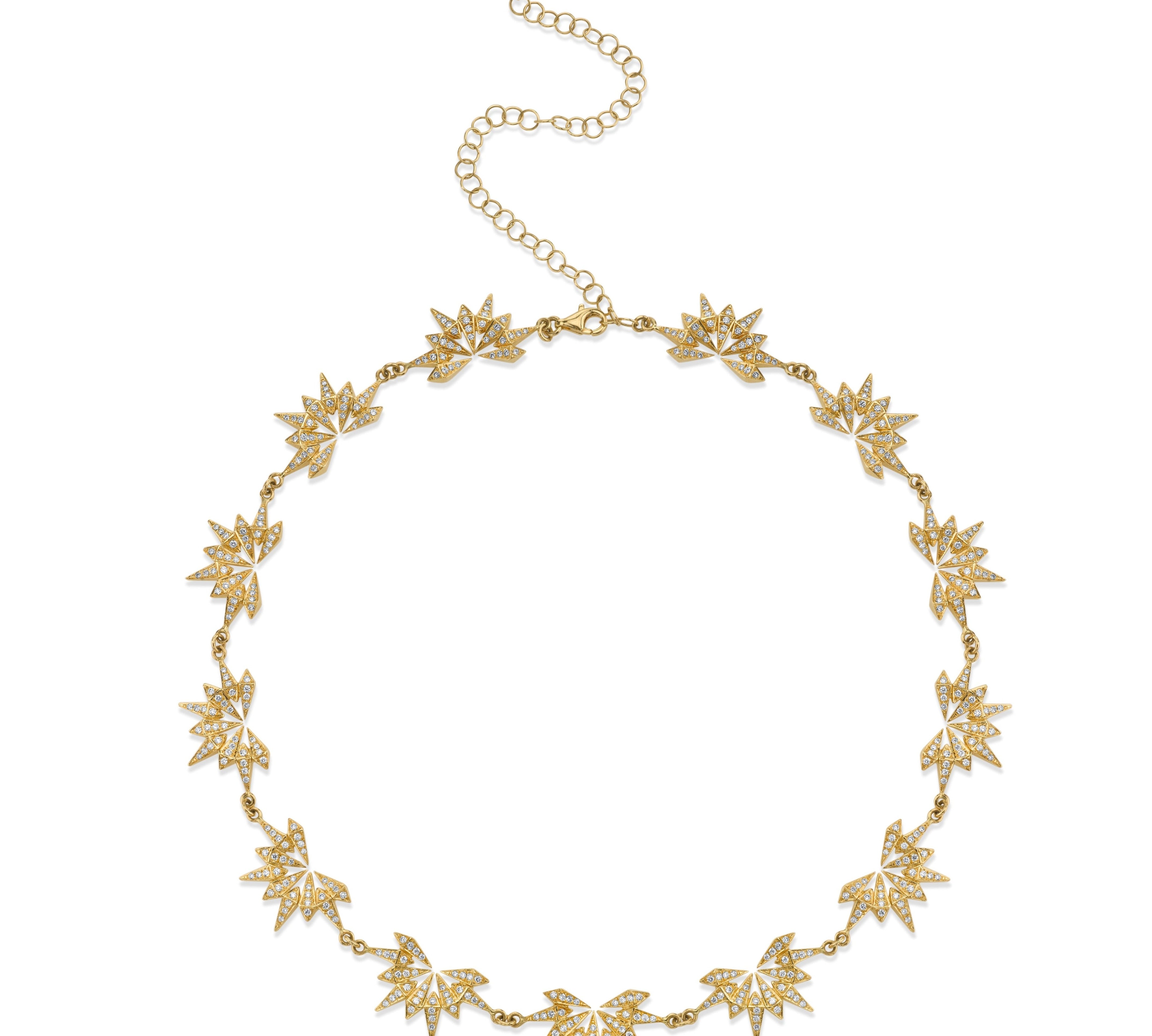 Starburst Necklace Collar Karma El-Khalil Yellow Gold  