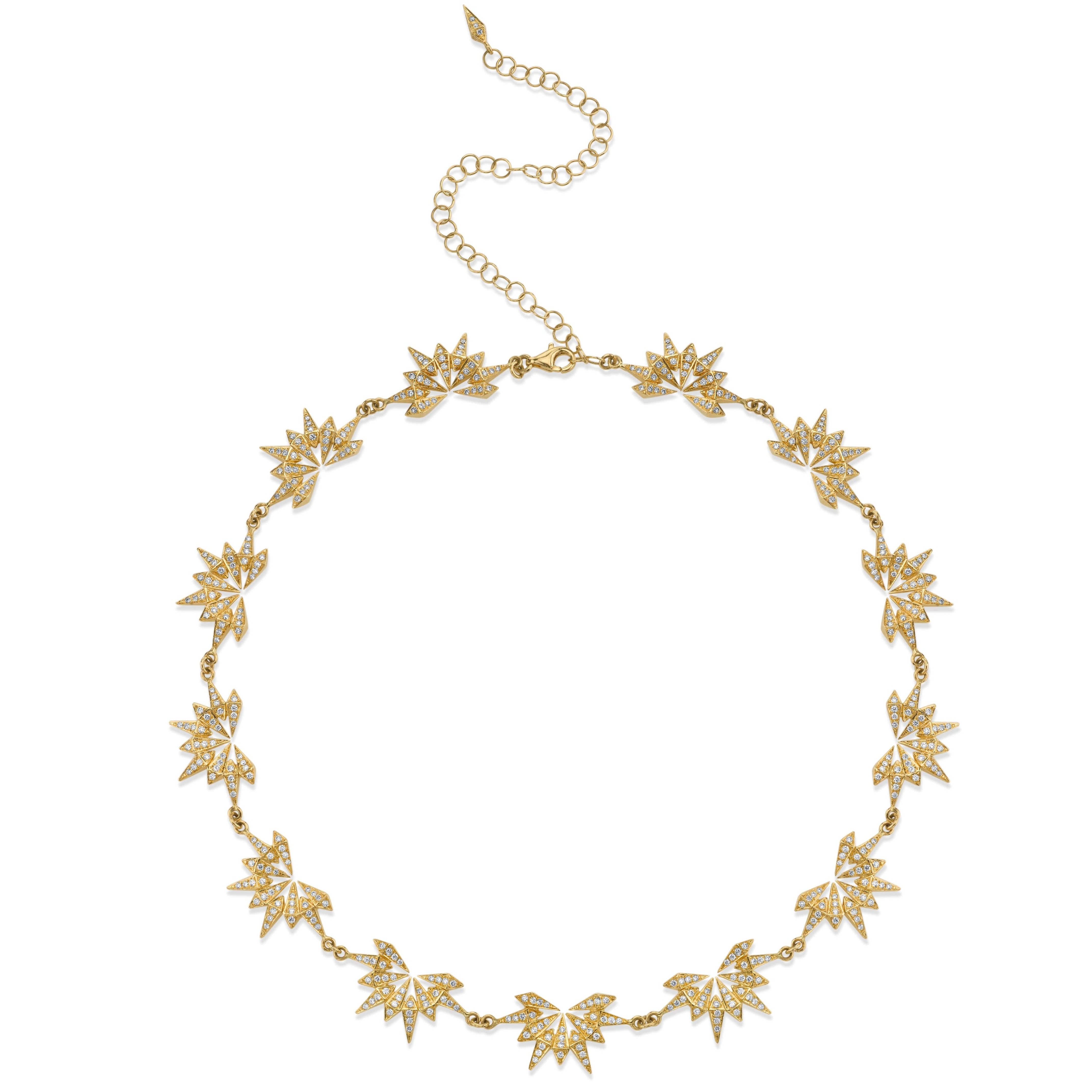 Starburst Necklace Collar Karma El-Khalil Yellow Gold  