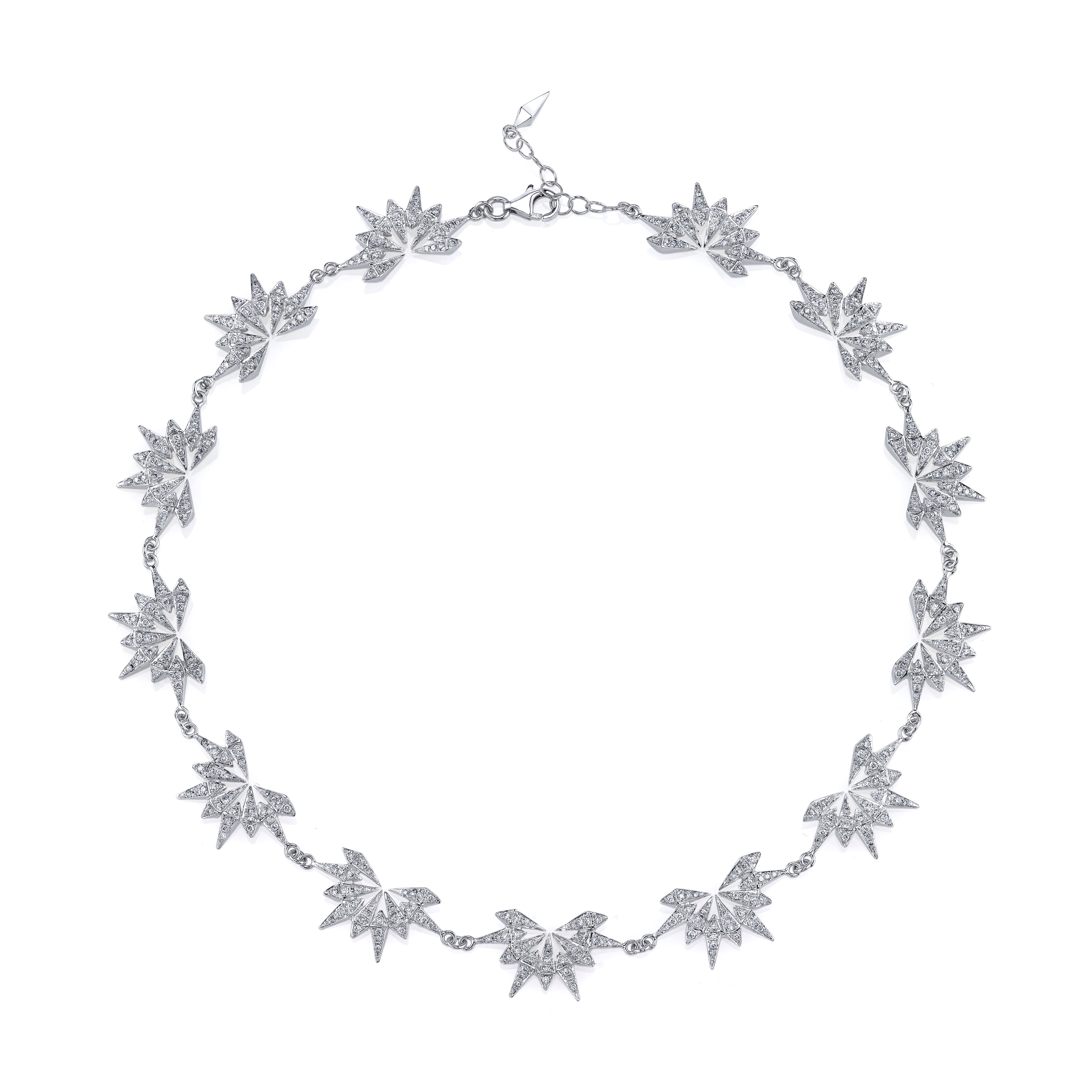 Starburst Necklace Collar Karma El-Khalil White Gold  